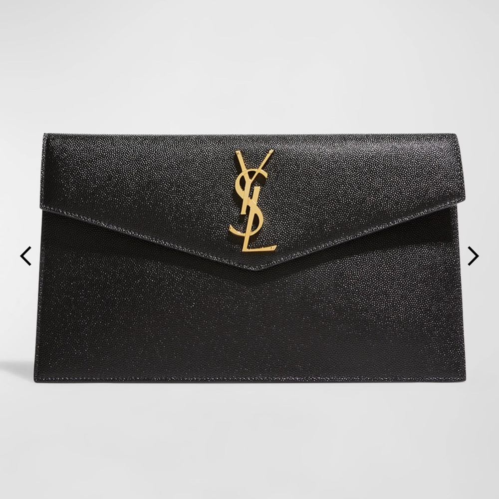 Uptown YSL Pouch in Grained Leather